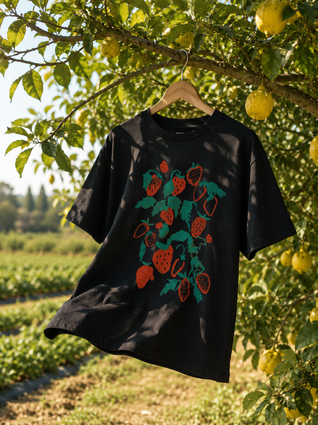 Remera frutillas salvajes