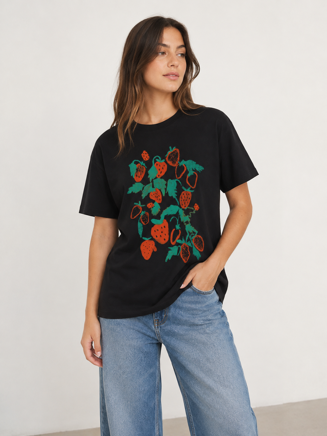 Remera frutillas salvajes