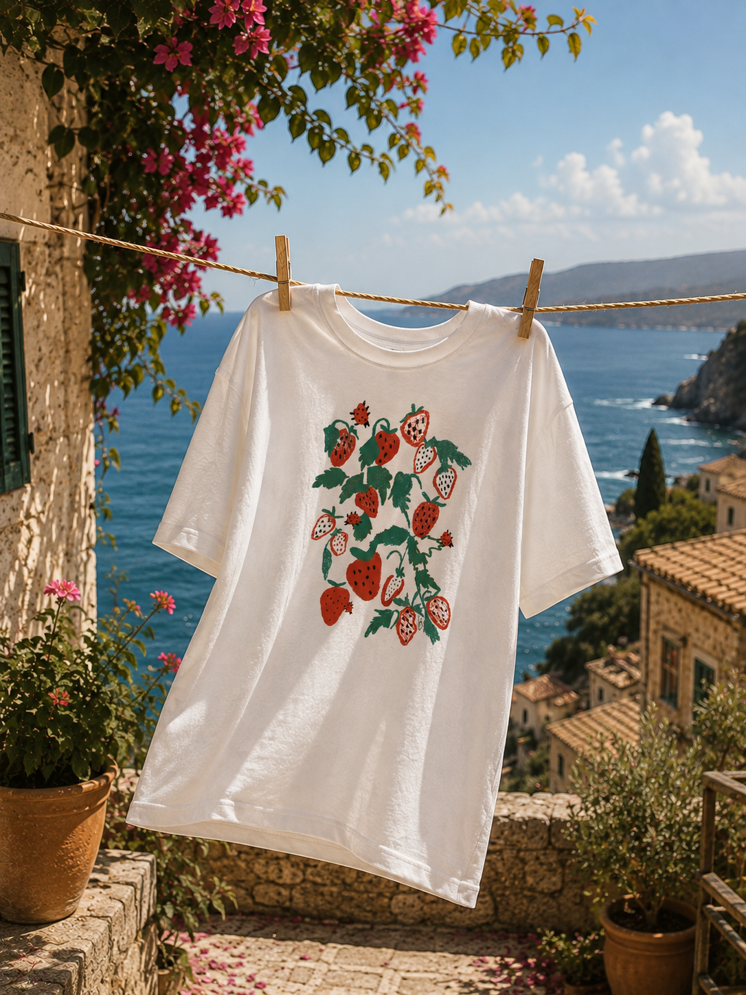 Remera frutillas salvajes