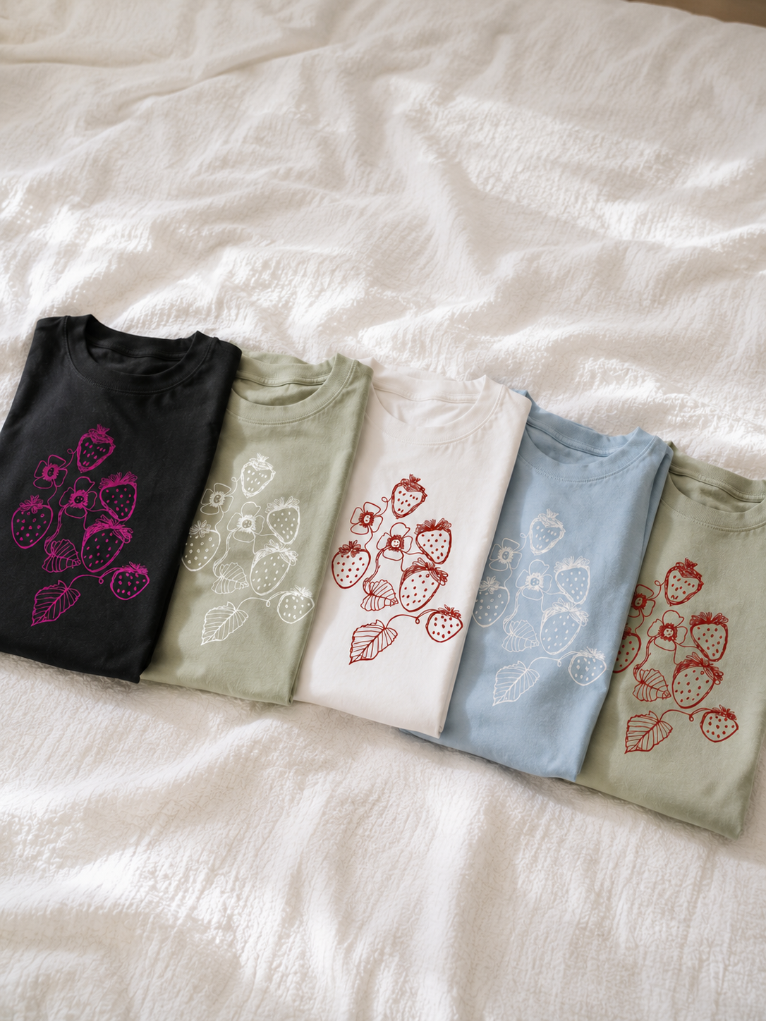 Remera frutillas unilínea