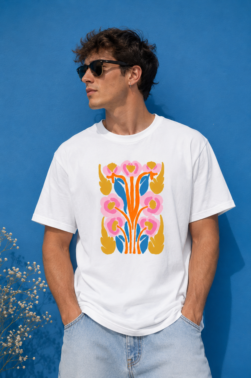 Remera flores NEO