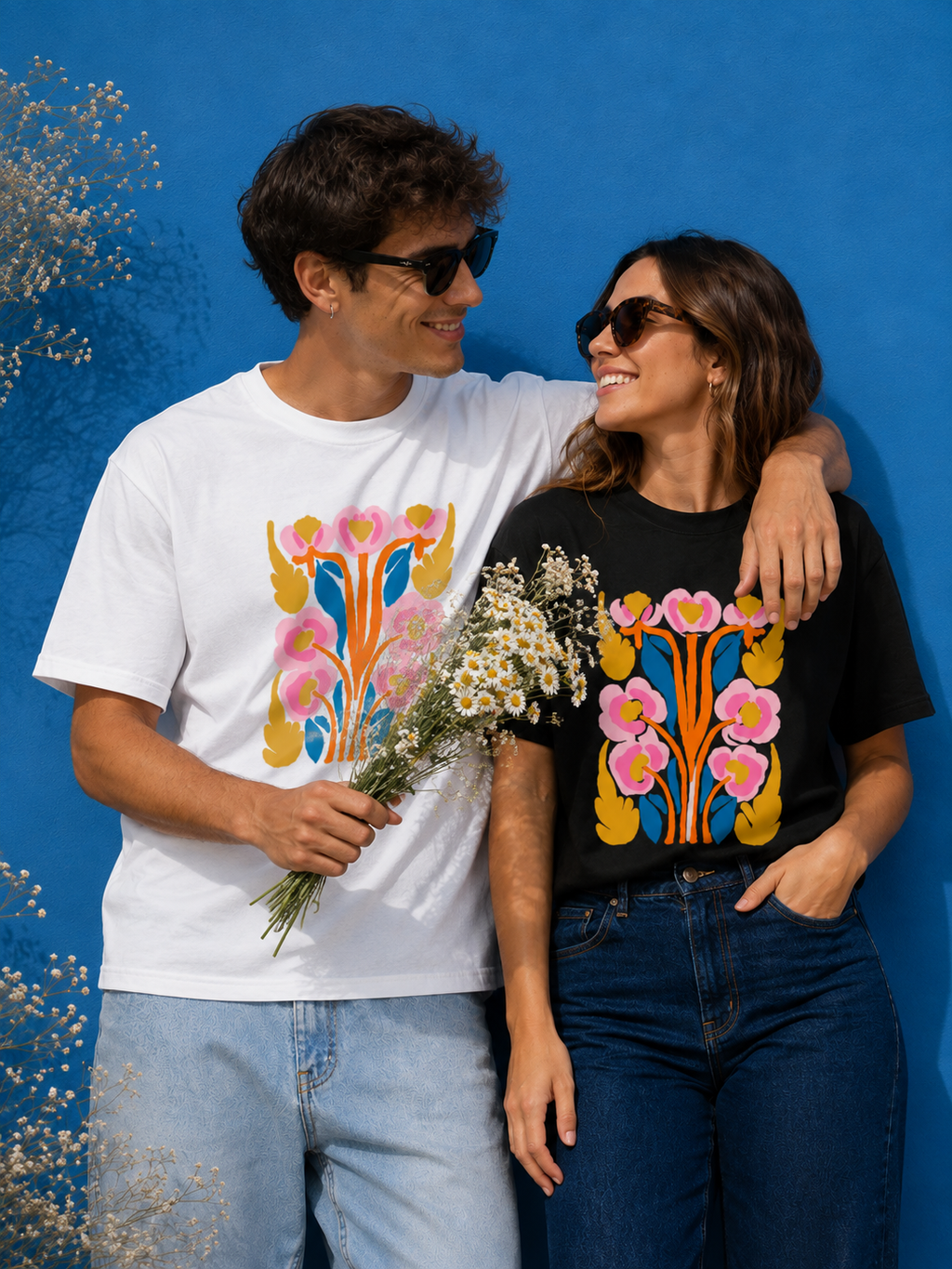 Remera flores NEO