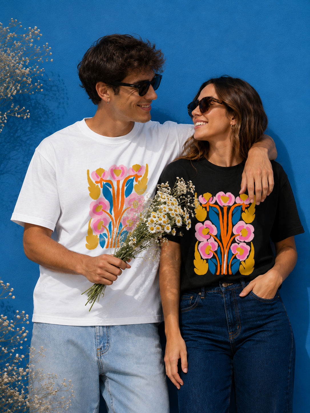 Remera flores NEO