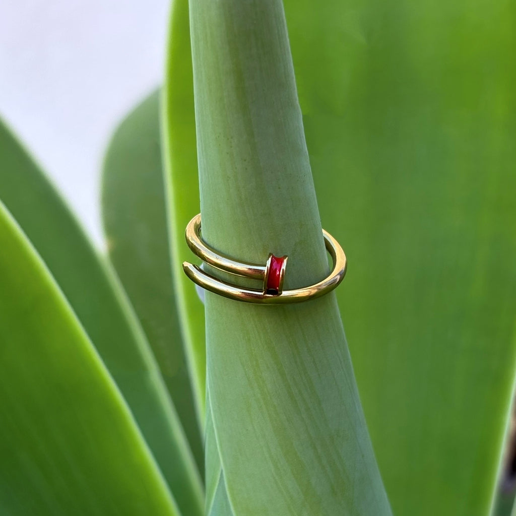 Anillo Protector - Acero dorado