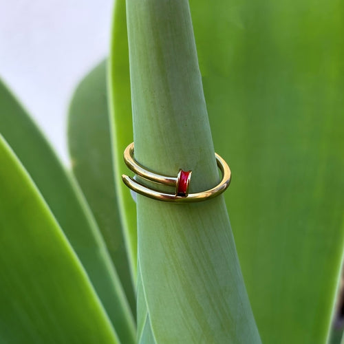 Anillo Protector - Acero dorado