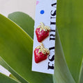 Aros Frutilla - Acero dorado