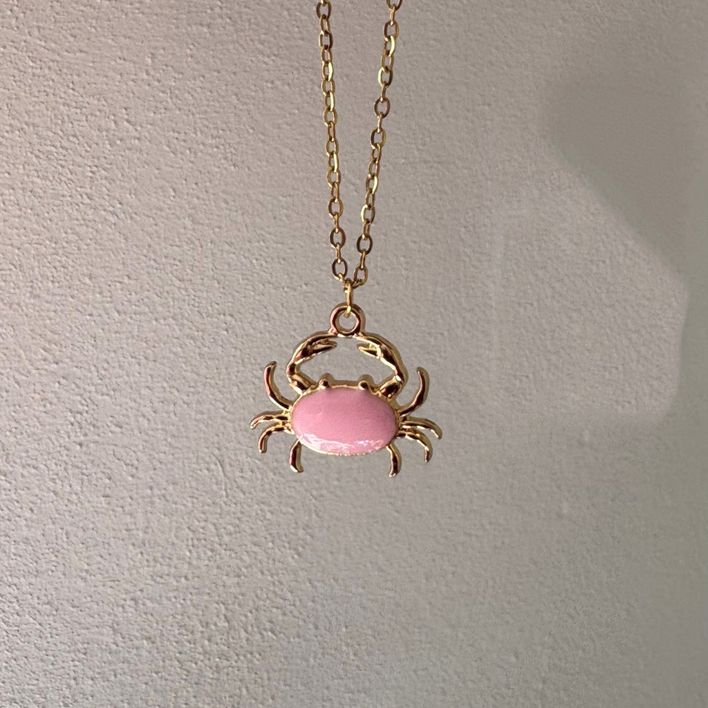 Cadena Cangrejo Rosa - Acero dorado
