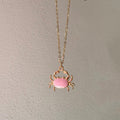 Cadena Cangrejo Rosa - Acero dorado