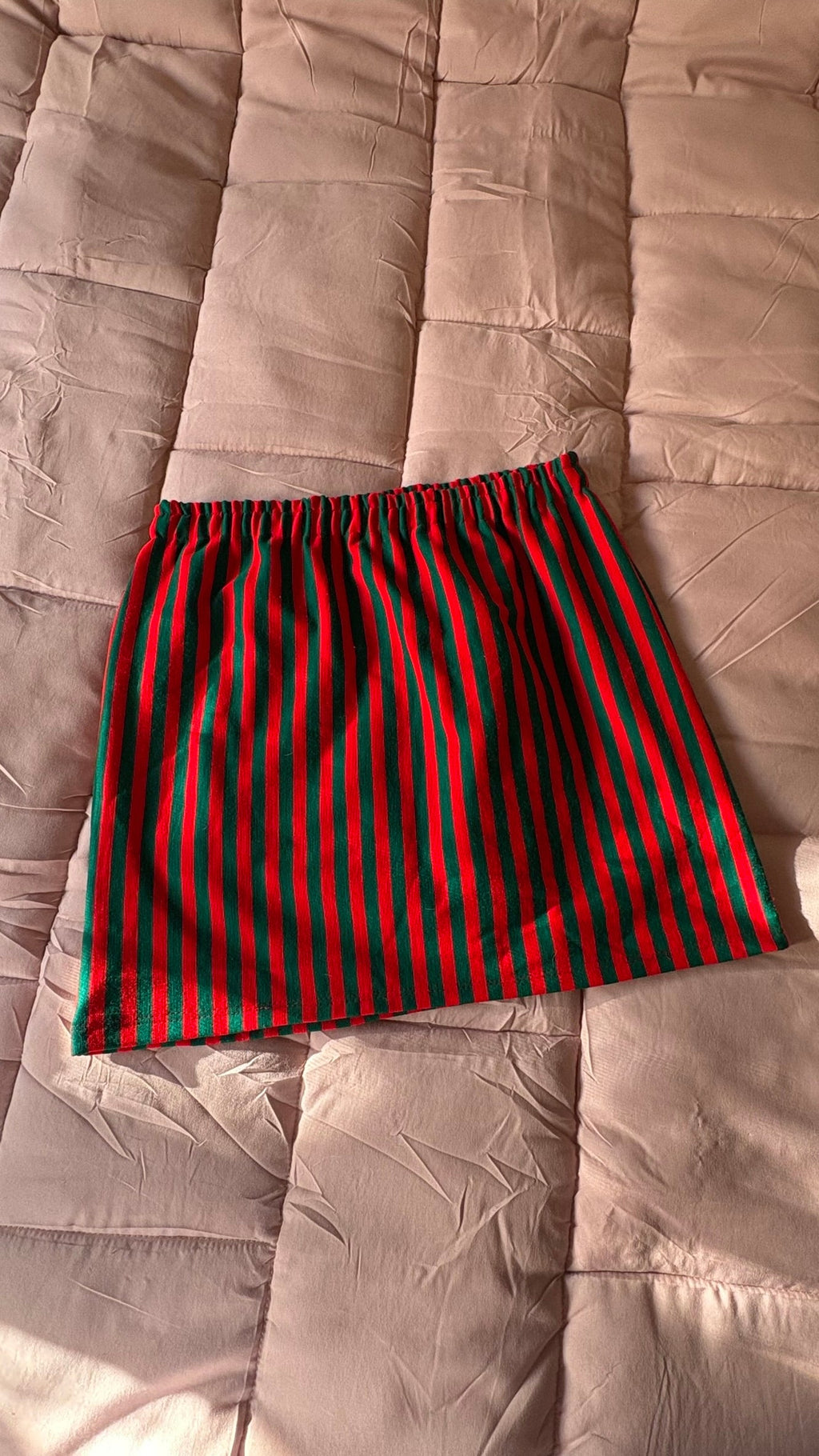 Minifalda Vintage - jersey de punto rayado vintage