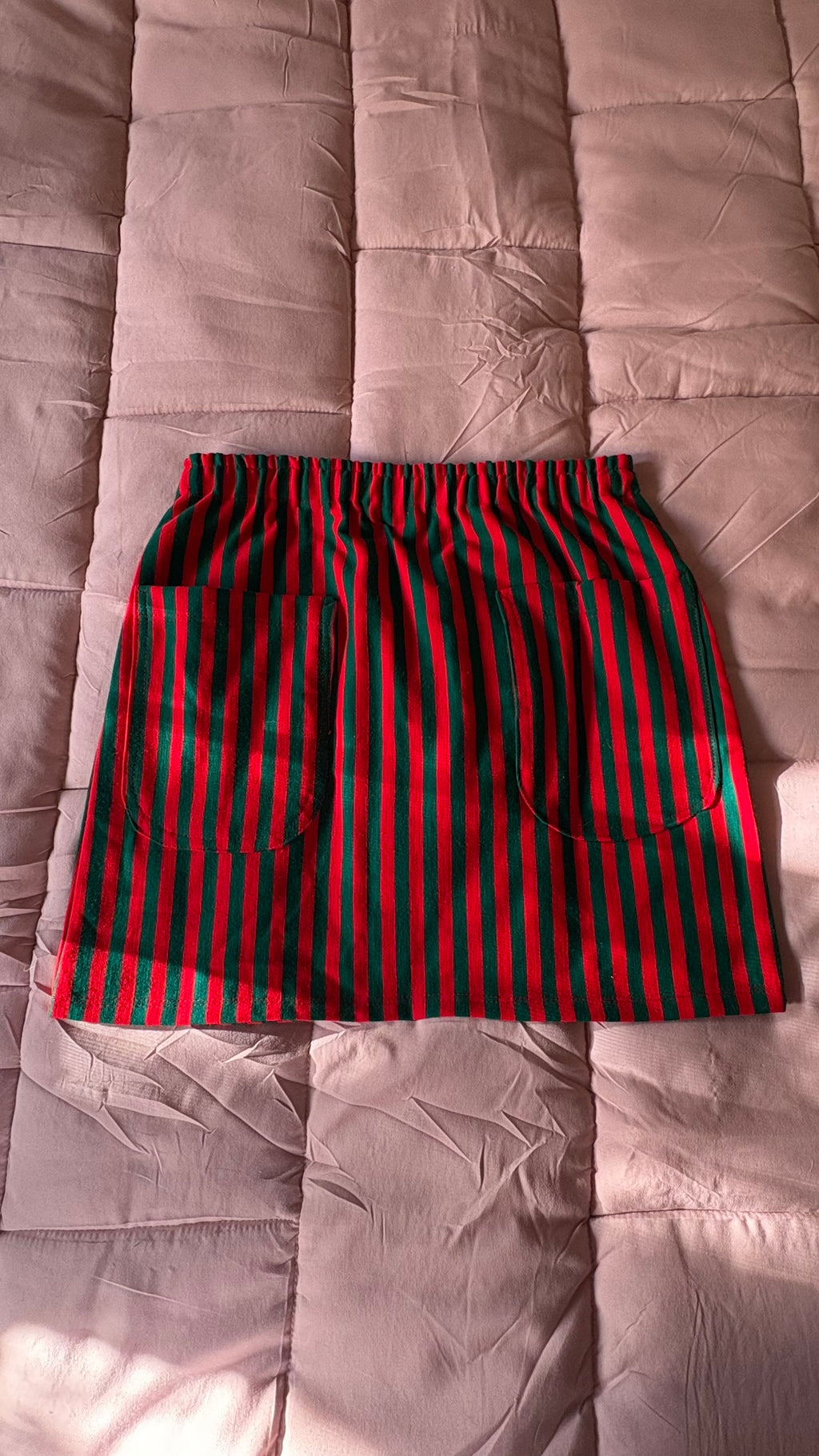 Minifalda Vintage - jersey de punto rayado vintage