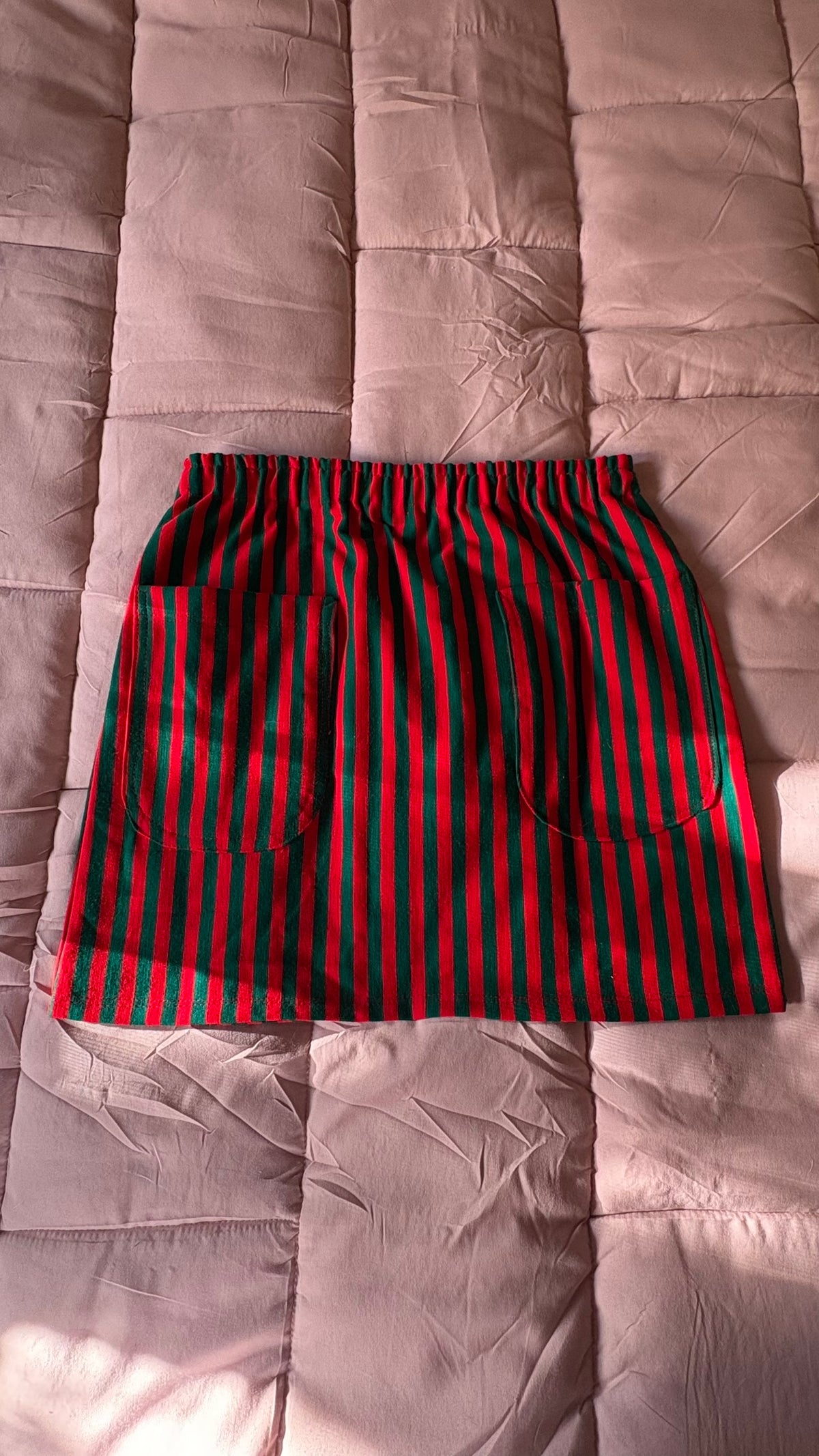 Minifalda Vintage - jersey de punto rayado vintage