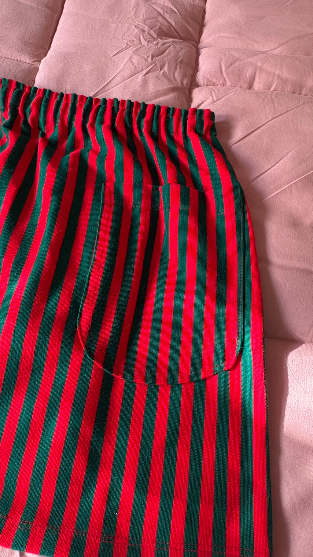 Minifalda Vintage - jersey de punto rayado vintage