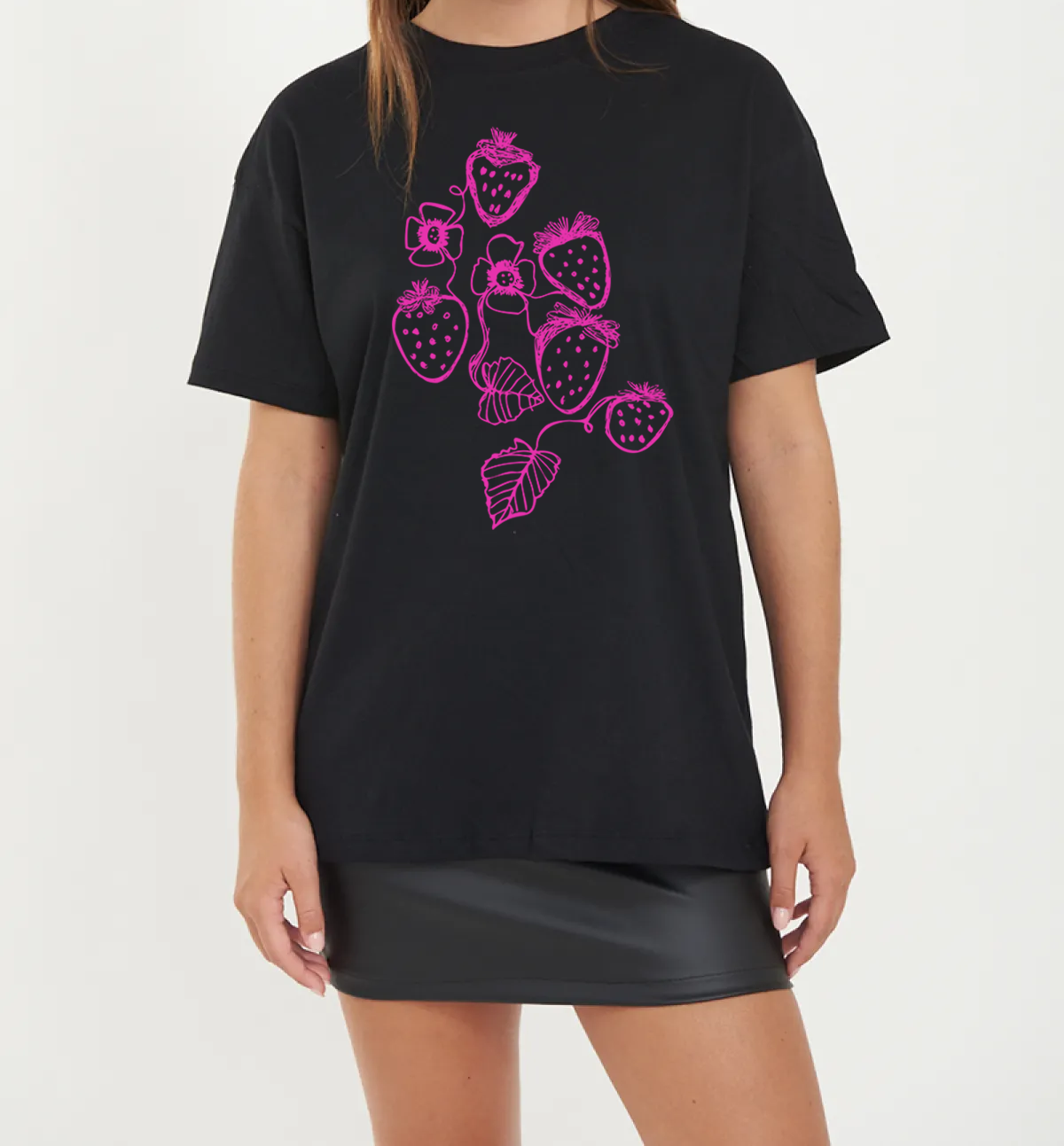 Remera frutillas unilínea